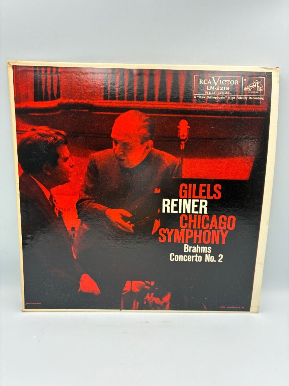 Gilels Reiner Chicago Symphony Brahms Concerto No 2 RCA 33RPM Red Seal Vinyl